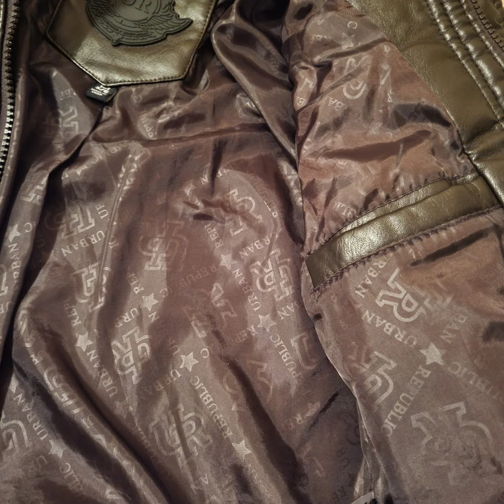 Urban Republic Faux Leather Moto Jacket Boys Size 5